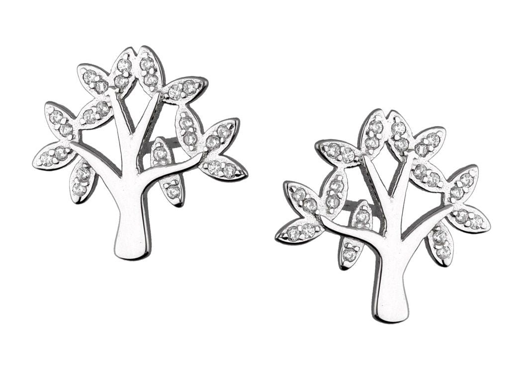 Silver Earrings Lqe10344 Tree