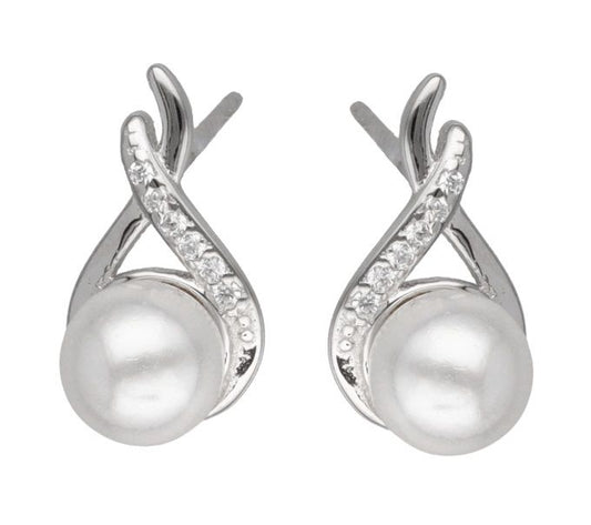 Silver Earrings Cs5217-E Pearl