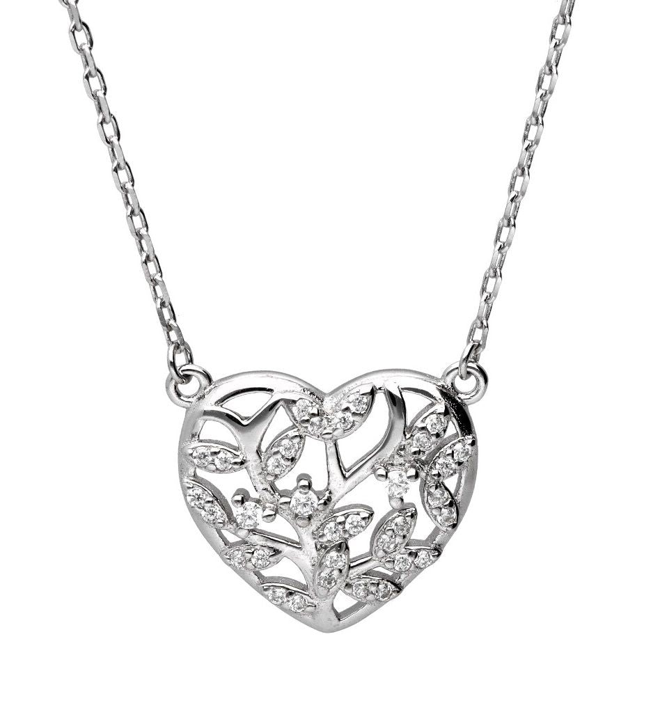 Silver Necklace Heart