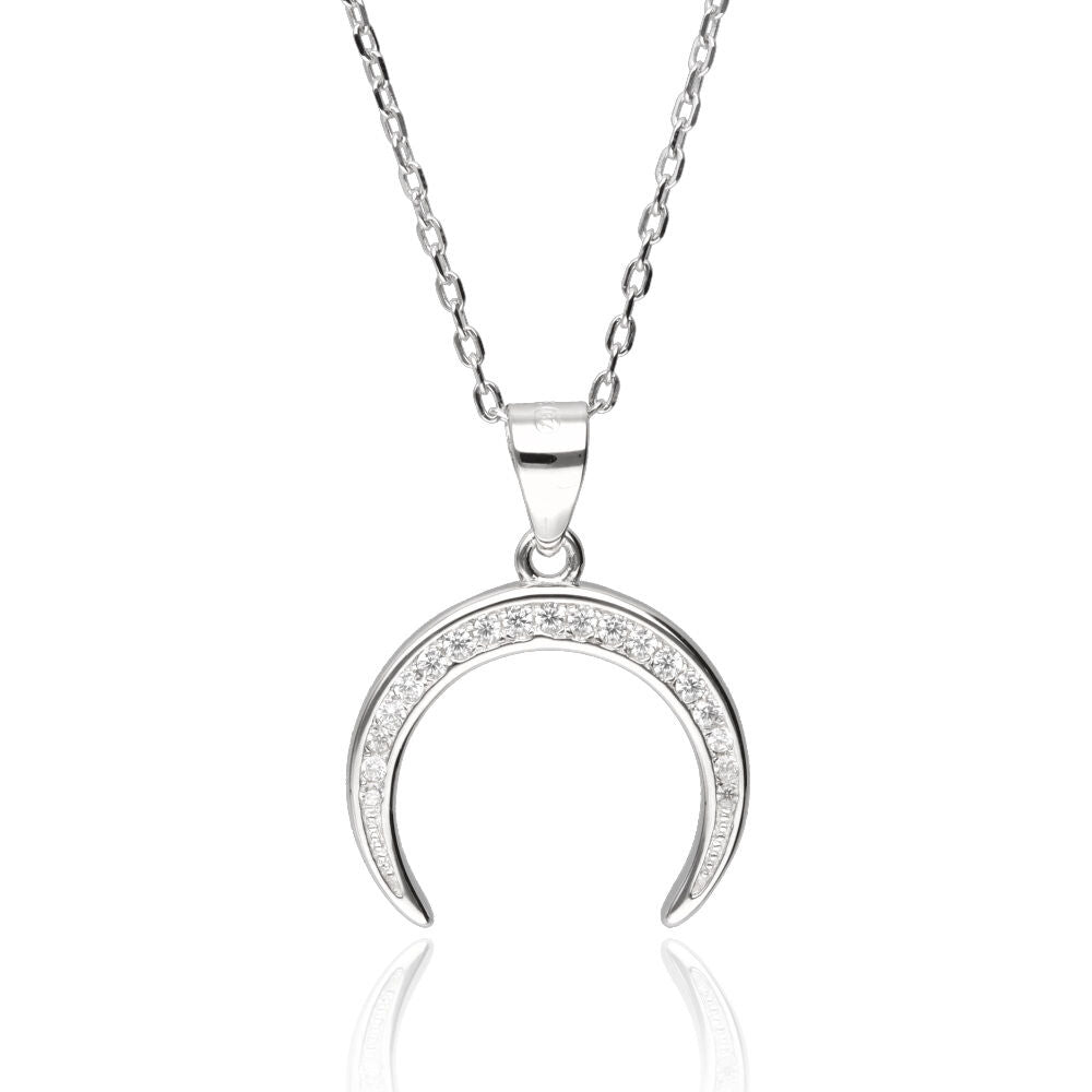 Silver Necklace Moon