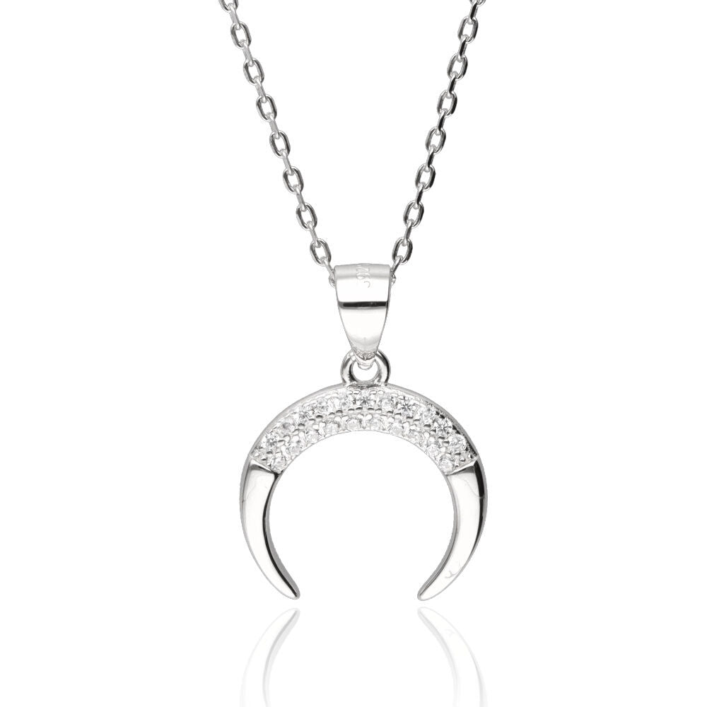 Silver Necklace Moon