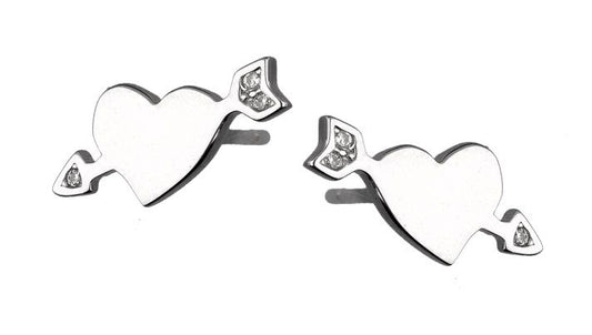 Silver Earrings Heart