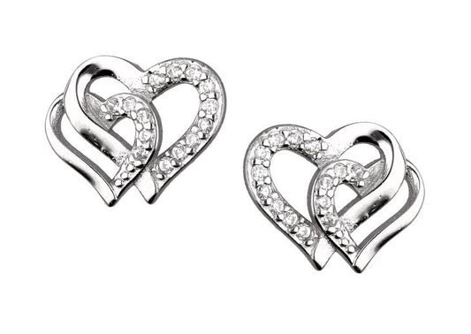 Silver Earrings Heart