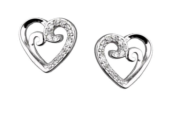 Silver Earrings Heart