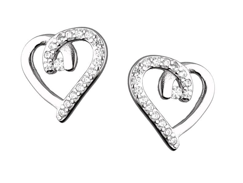 Silver Earrings Heart