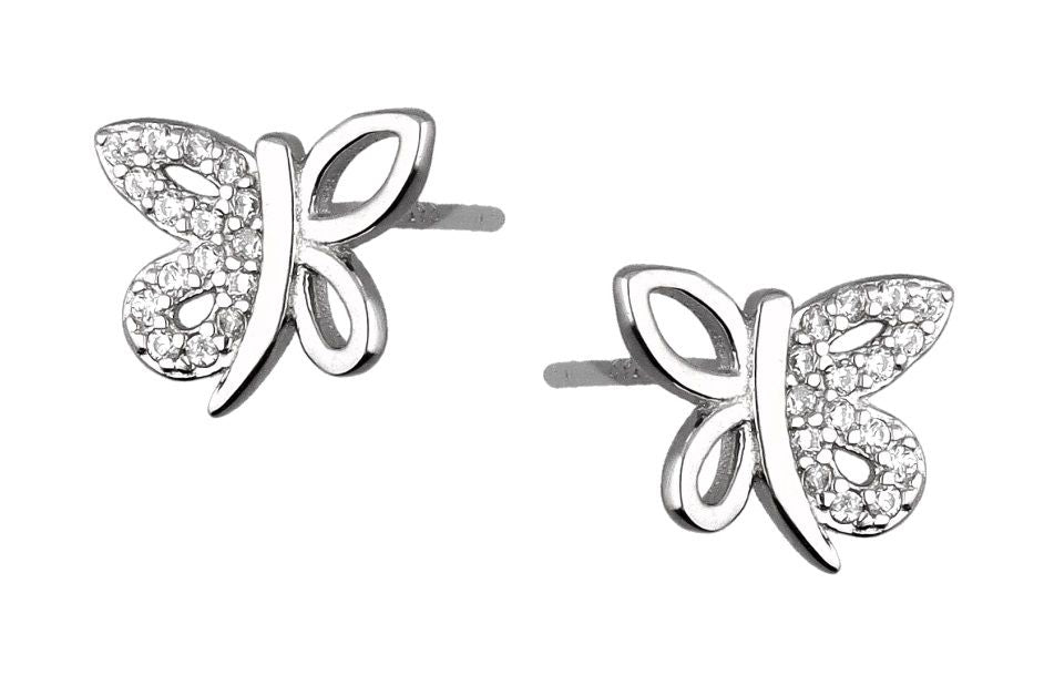 Silver Earrings De22741 Butterfly