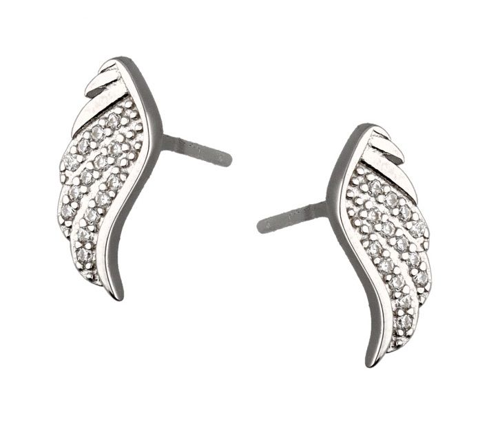 Silver Earrings De22658; Dis1094 Wings