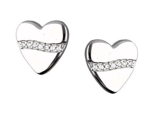 Silver Earrings Heart