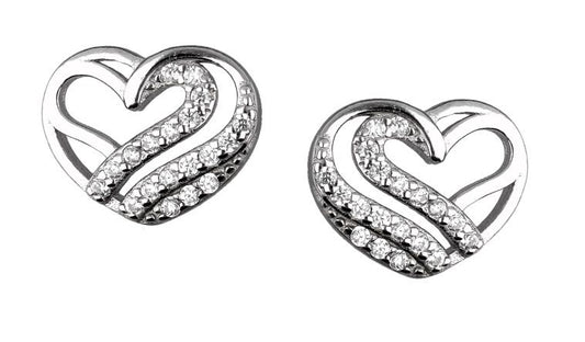 Silver Earrings Heart