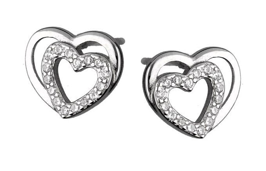 Silver Earrings Heart