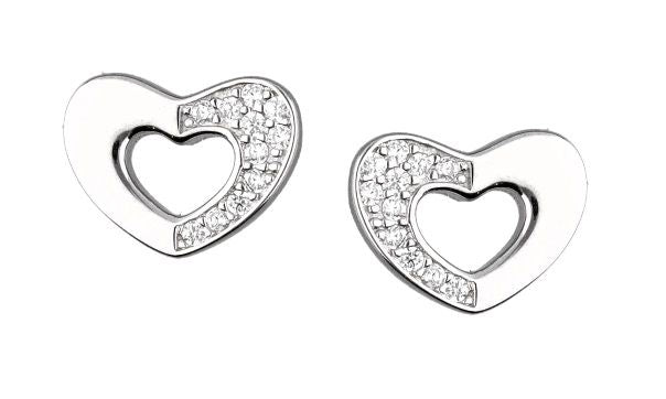 Silver Earrings Heart