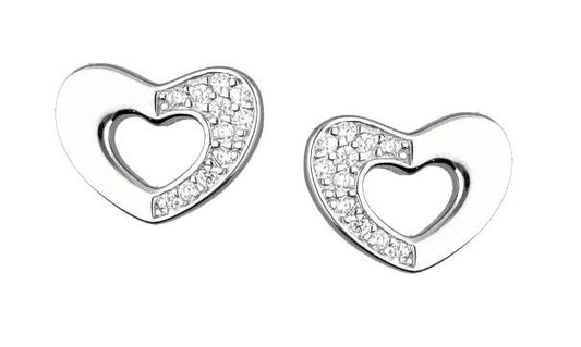 Silver Earrings Heart