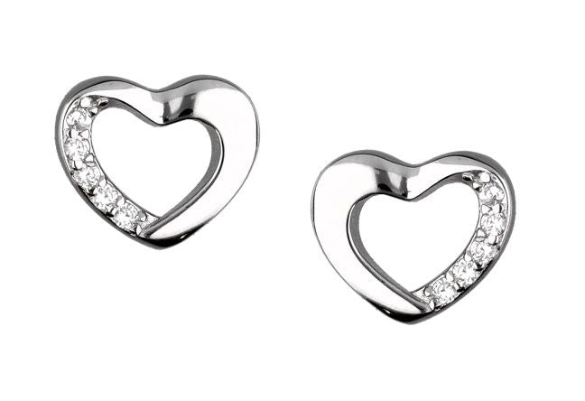 Silver Earrings Heart