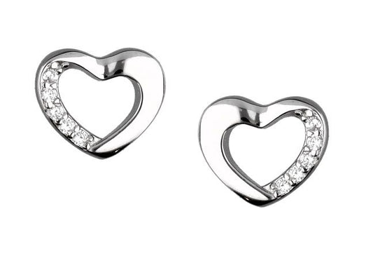 Silver Earrings Heart