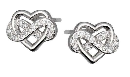 Silver Earrings De22684 Infinity Heart