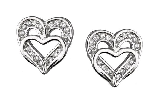 Silver Earrings ​​Heart