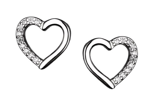 Silver Earrings Heart