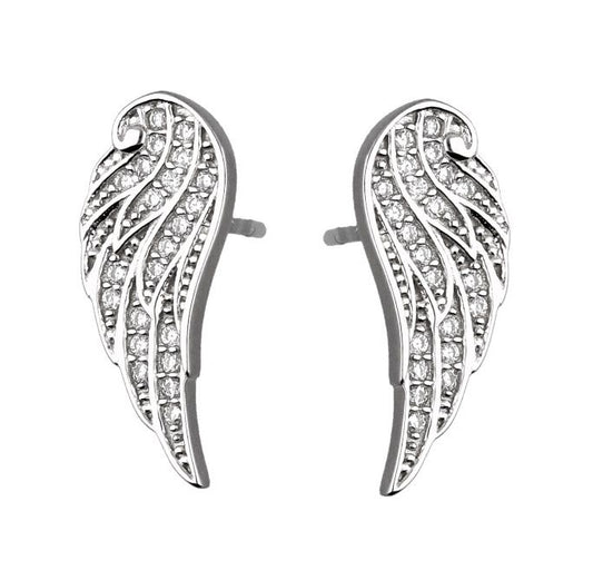 Silver Earrings Wings