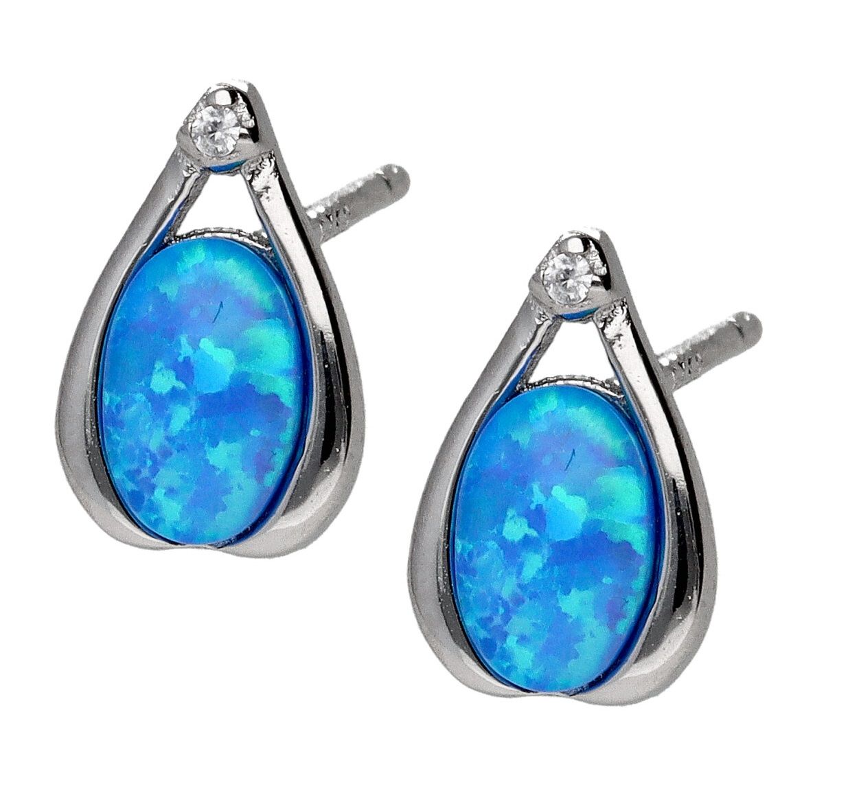 Silver Earrings Opal Op05