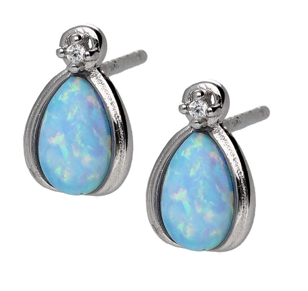 Silver Earrings Opal Op06