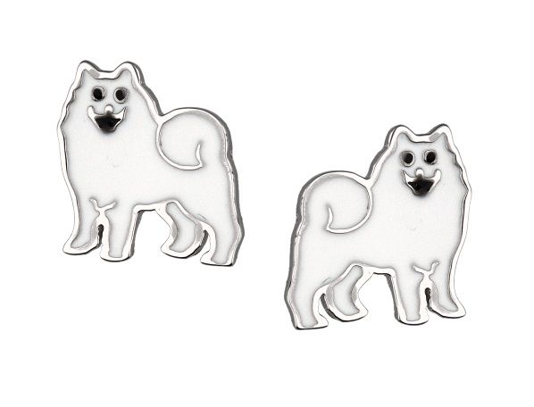 Silver Earrings Dog Kids