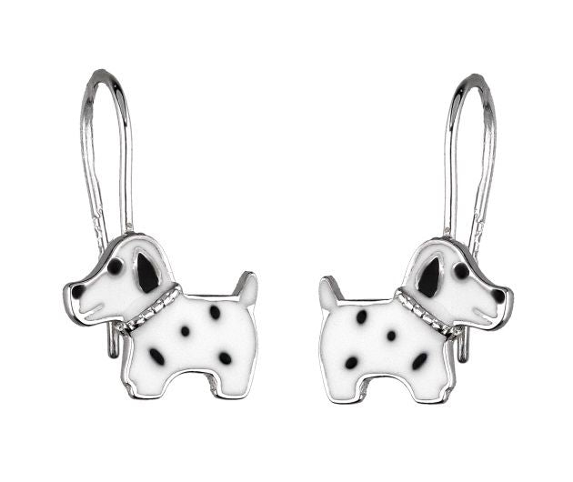 Silver Earrings Dog Kids