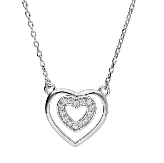 Silver Necklace Lqp6347-N Heart