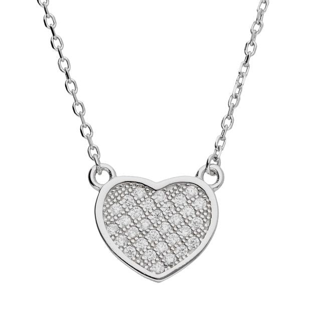 Silver Necklace Heart Lqp6211-N