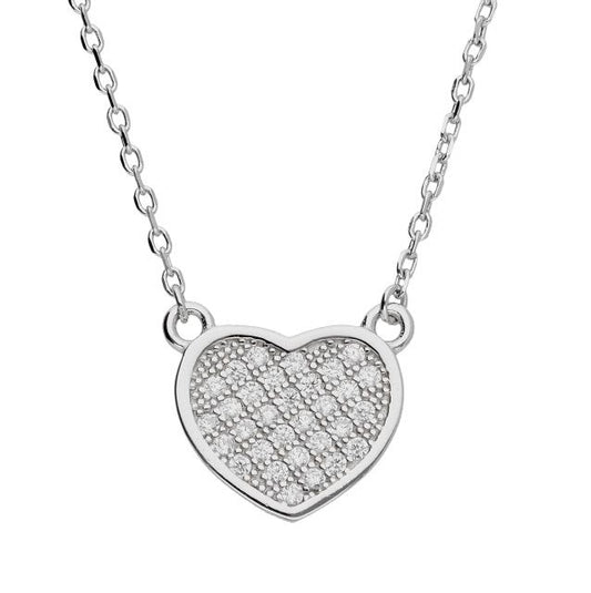 Silver Necklace Heart Lqp6211-N