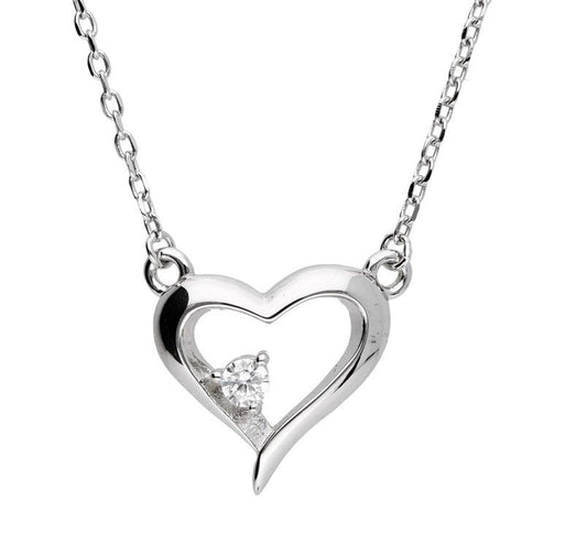 Silver Necklace Lqp6643-N Heart