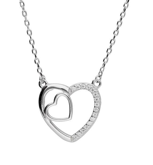 Silver Necklace Heart