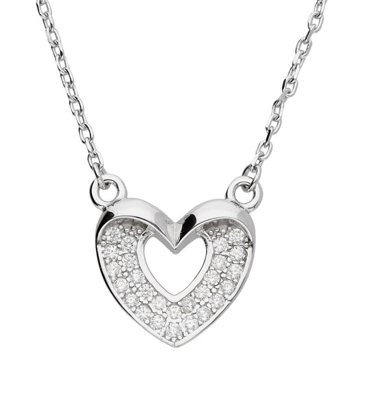 Silver Necklace Lqe-233-N Heart