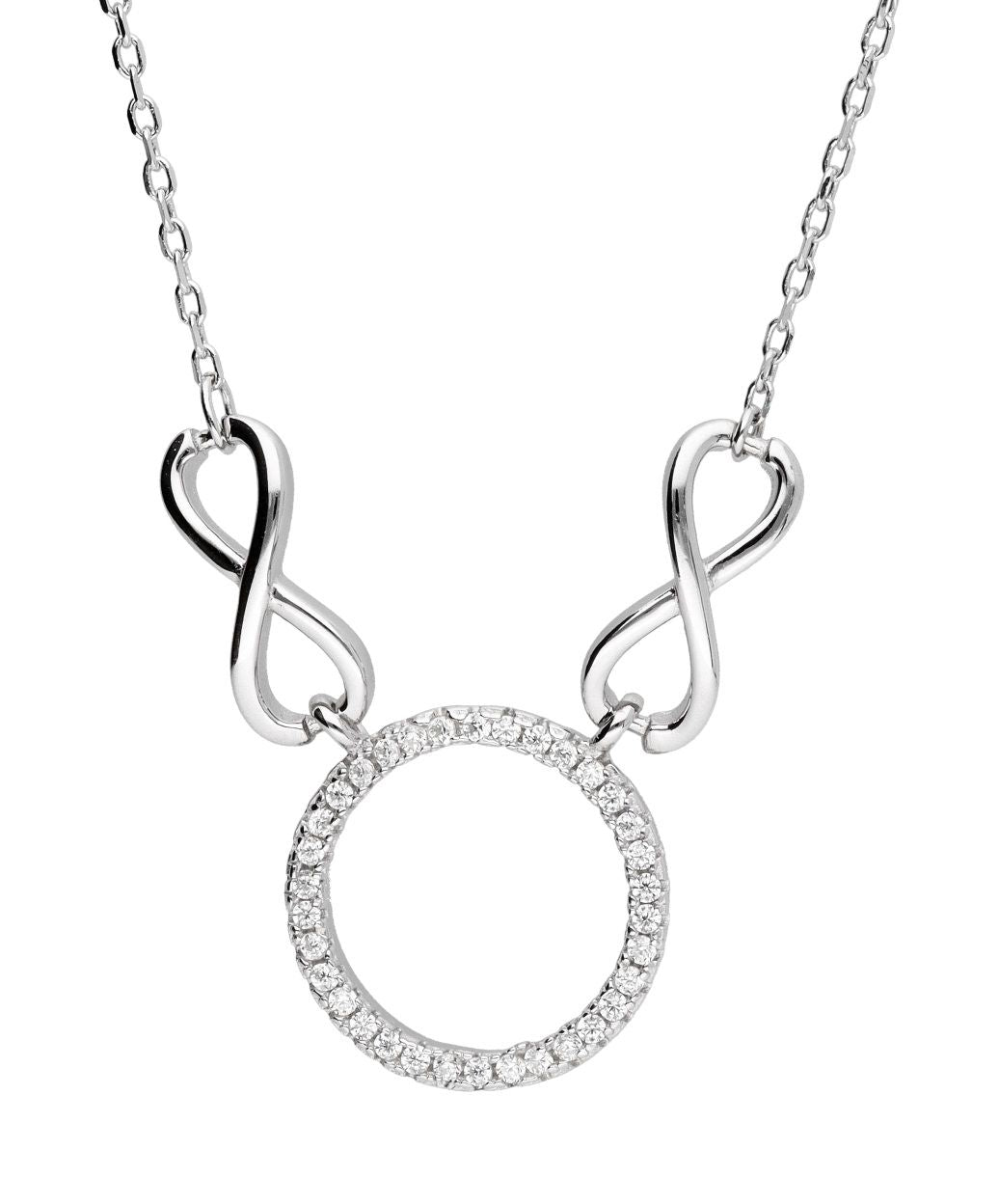 Silver Necklace Lqb0679 Infinity