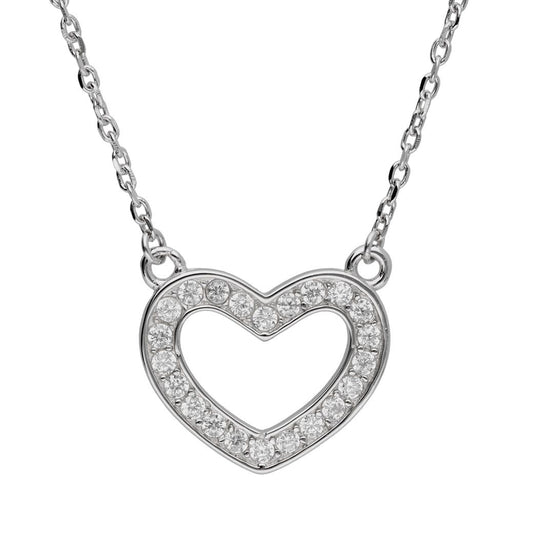 Silver Necklace Heart Lqp6639-N