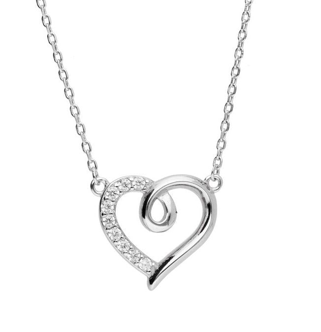Silver Necklace Heart