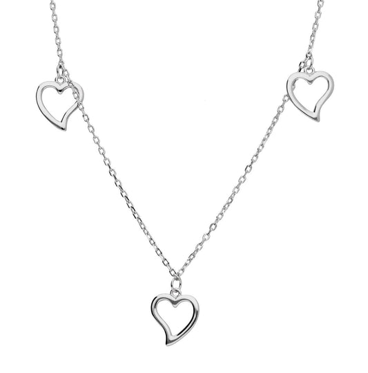 Silver Necklace Heart Lqb0771