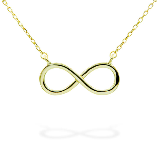 Silver Necklace Gold Plated Infinity