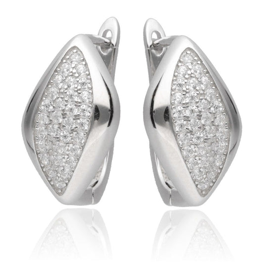 Silver Earrings Lqe11481 