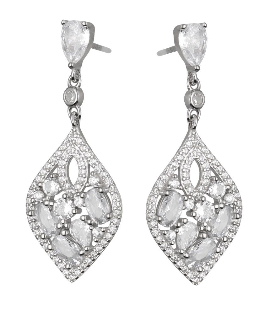 Silver Earrings De4162 Wedding