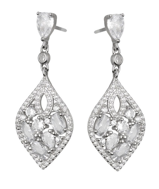 Silver Earrings De4162 Wedding