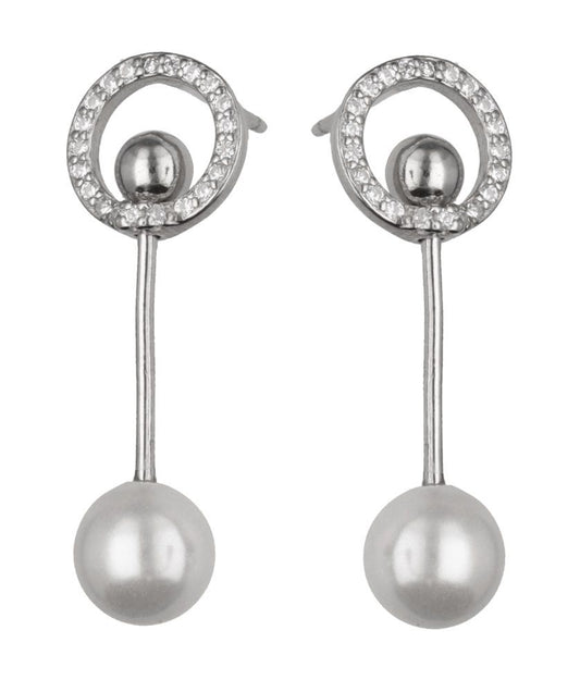 Silver Earrings De4997 Pearl