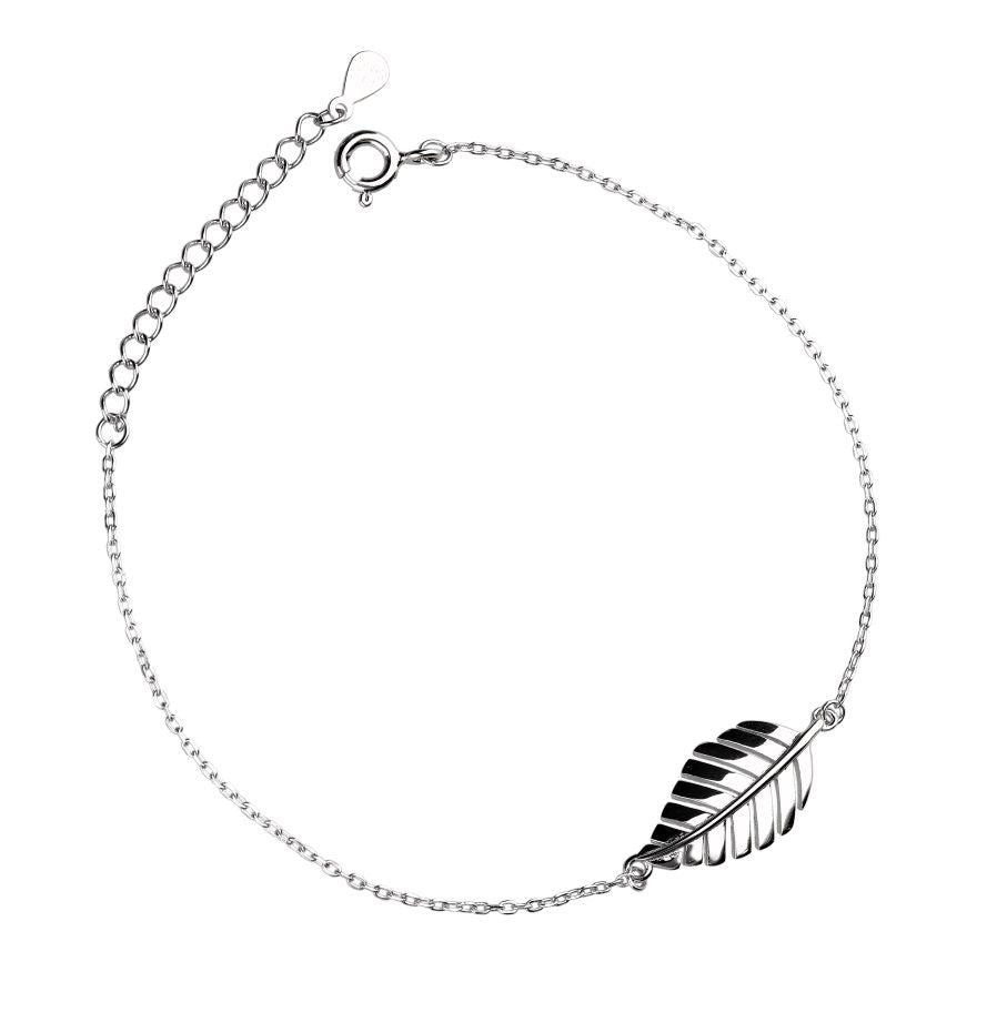 Silver Bracelet Leaf