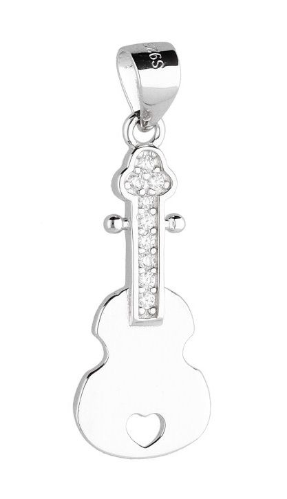 Silver Pendant Dp3144 Guitar