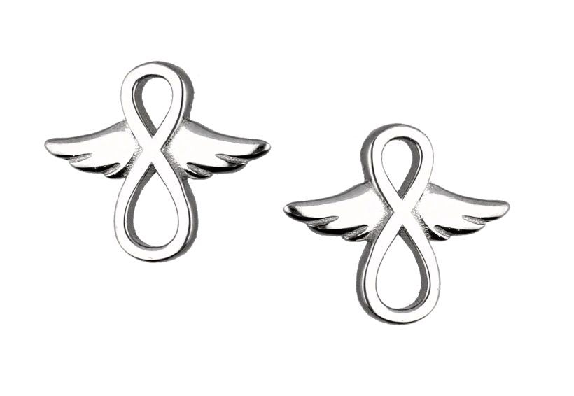 Silver Earrings Infinity