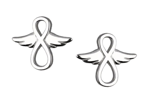 Silver Earrings Infinity