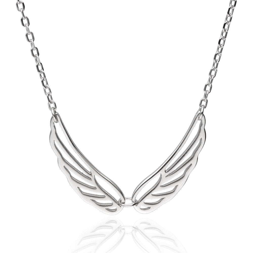 Silver Necklace Wings