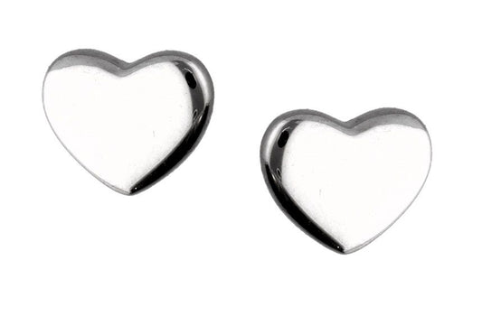 Silver Earrings De1008 Heart 