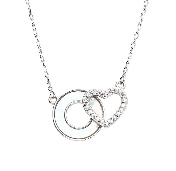 Silver Necklace Dn715 Heart