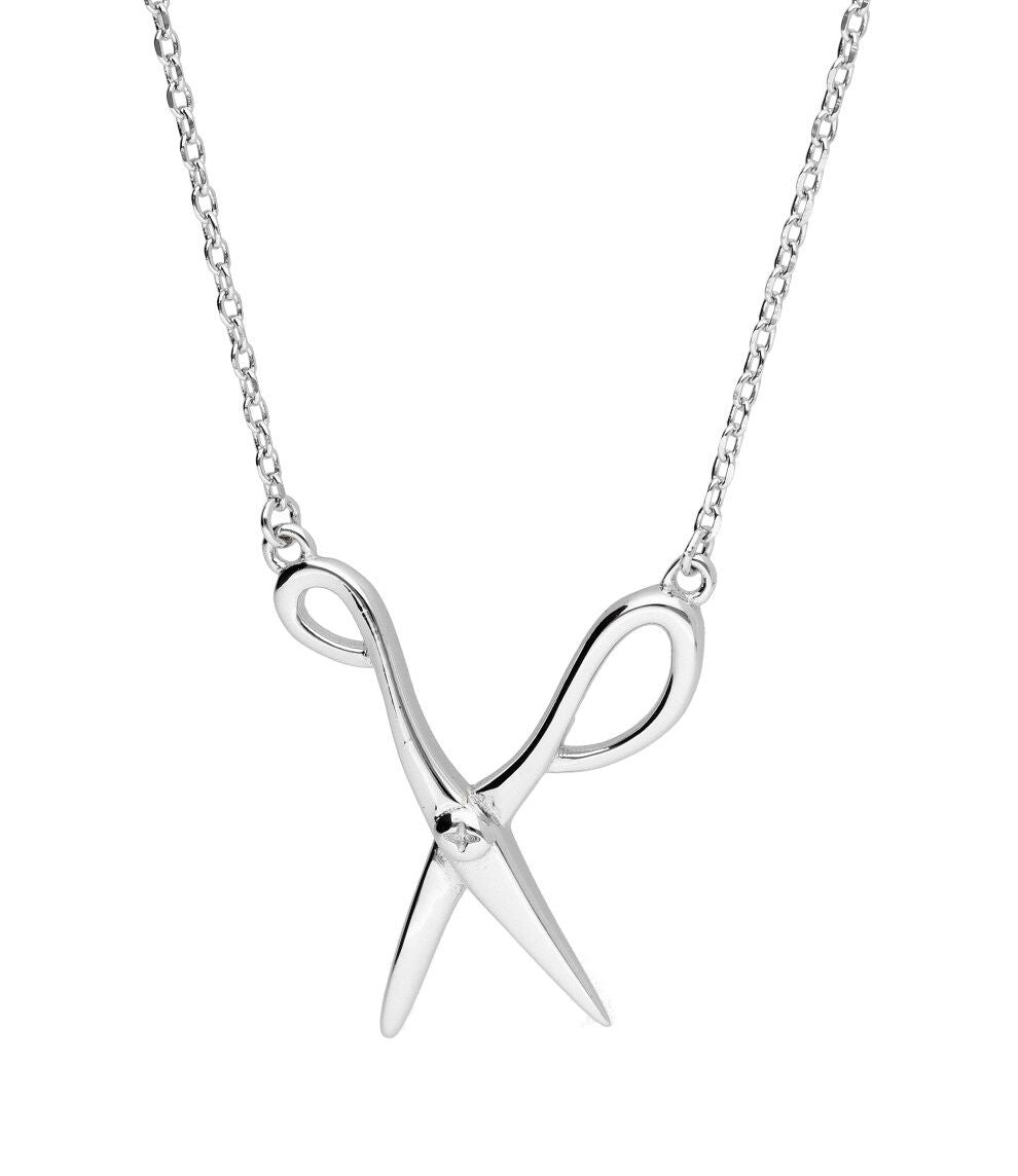 Silver Necklace Dn645 Scissors