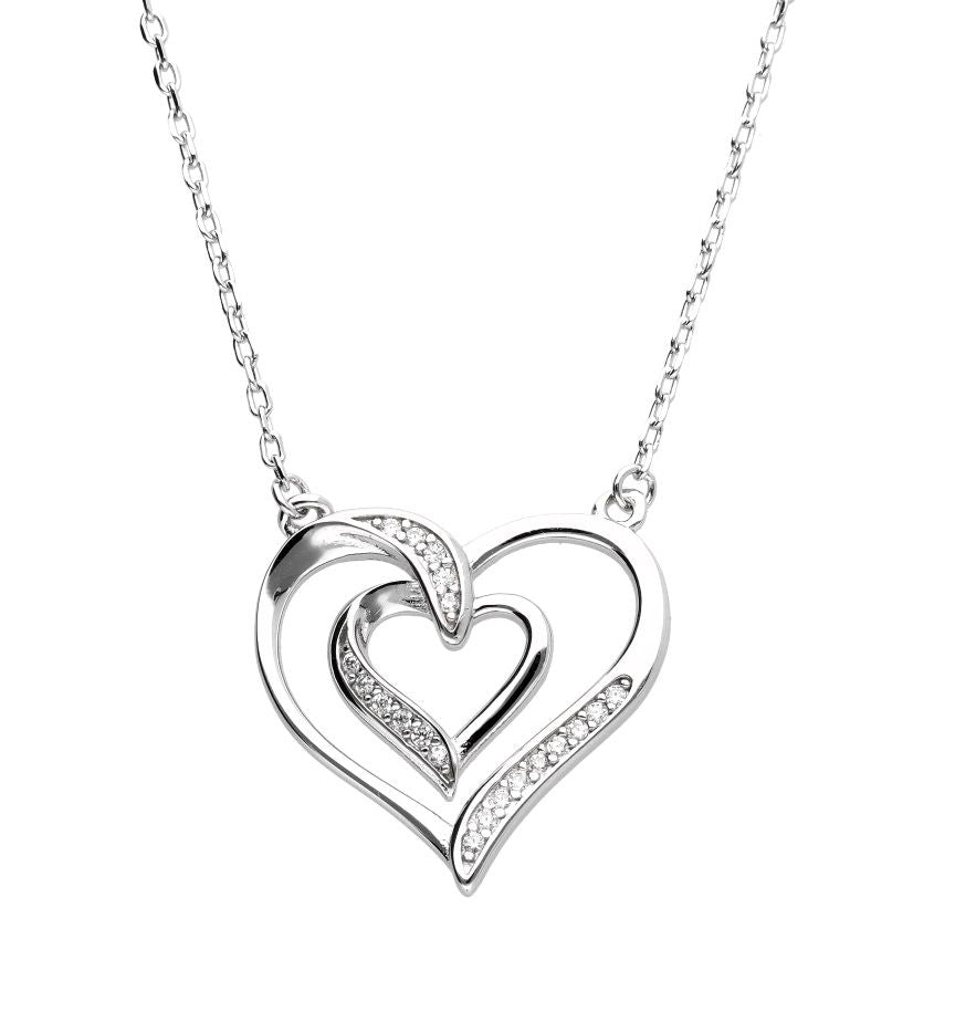 Silver Necklace Heart